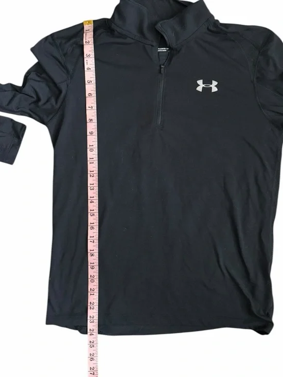 Under Armour Black Run HeatGear 1/4 Zip Fitted Performance Top S - Picture 5 of 7